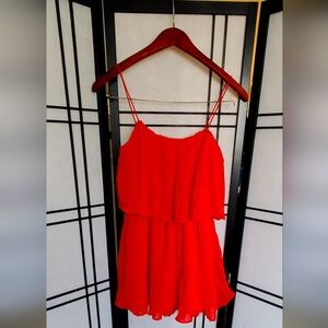 Zara Vibrant Red Pleated Top